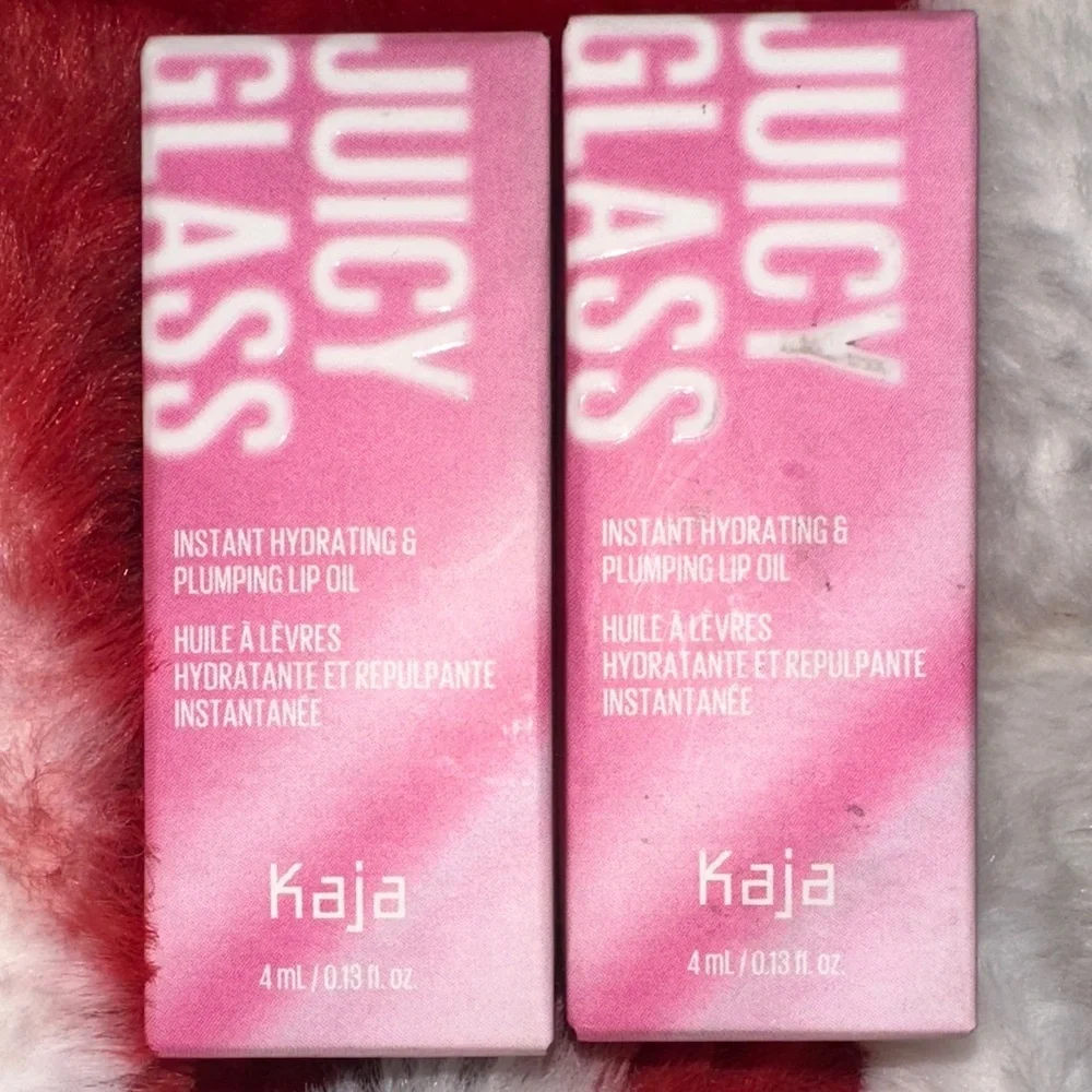Kaja Juicy Glass Instant Hydrating & Plumping Lip Oil - Grape Glowtini - 2NIB